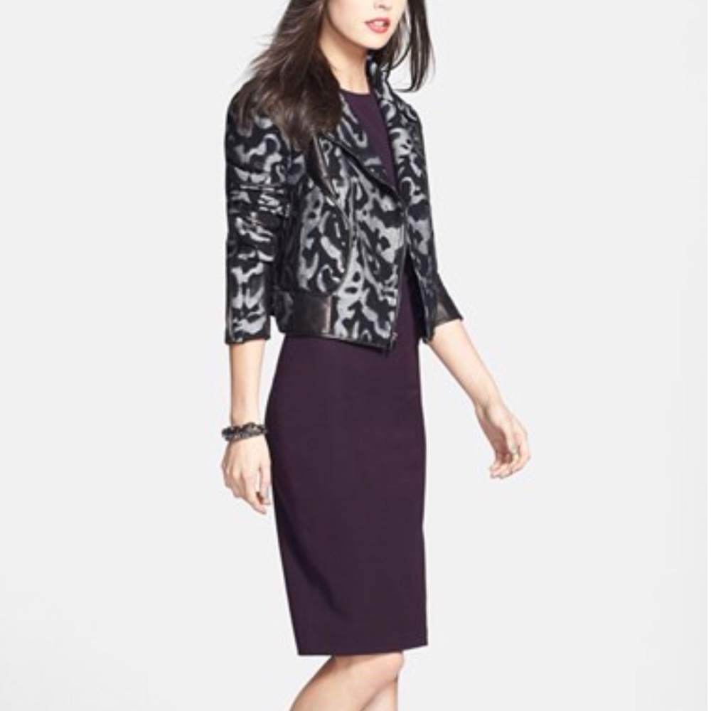 Vince Ribbed Pencil Dress Holiday Party New Years